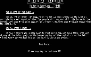 Heads 'n' Hammers atari screenshot